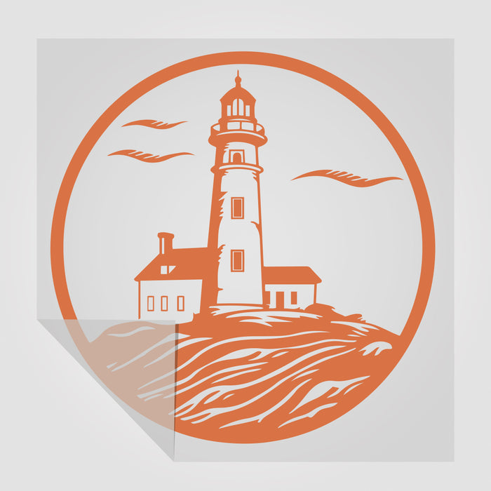 Aufkleber Leuchtturm Motiv 6 in Sonderfarben | Sticker für Campingfahrzeuge und mehr