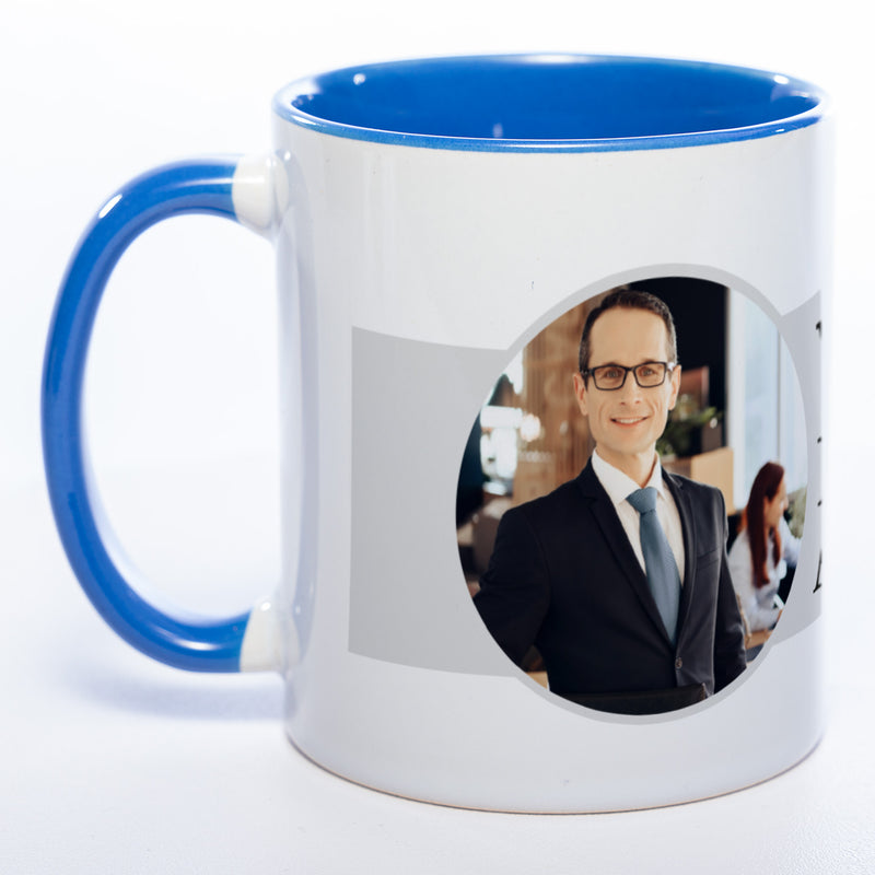 Tasse "Weltbester Anwalt" mit Foto (HD Druck) | Jetzt selbst gestalten! spülmaschinenfest