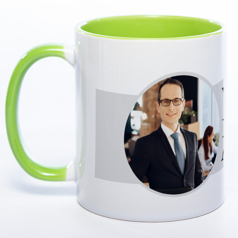 Tasse "Weltbester Anwalt" mit Foto (HD Druck) | Jetzt selbst gestalten! spülmaschinenfest