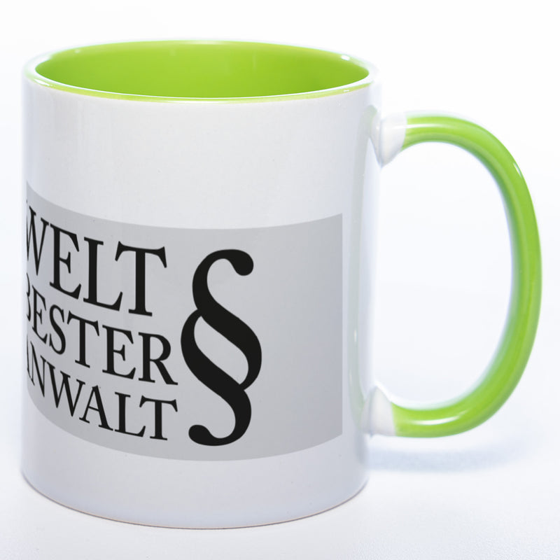 Tasse "Welt(zweit)bester Anwalt" mit Foto (HD Druck) | Jetzt selbst gestalten! spülmaschinenfest
