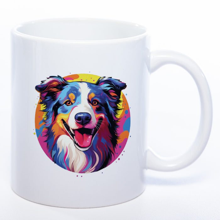 Mug Art Tasse mit Border Collie Motiv 2 & wahlweise mit NAMEN - Kaffeetasse StickyWorld Exclusive