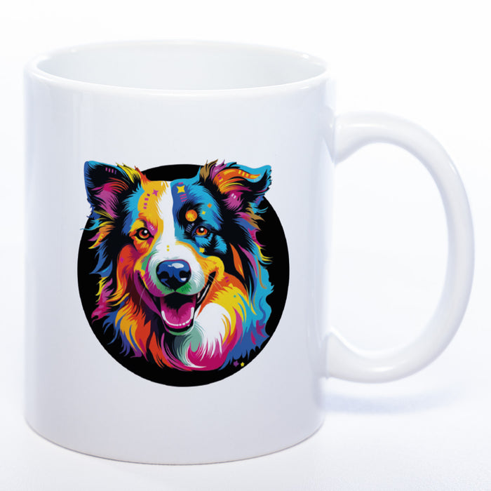 Mug Art Tasse mit Border Collie Motiv 3 & wahlweise mit NAMEN - Kaffeetasse StickyWorld Exclusive