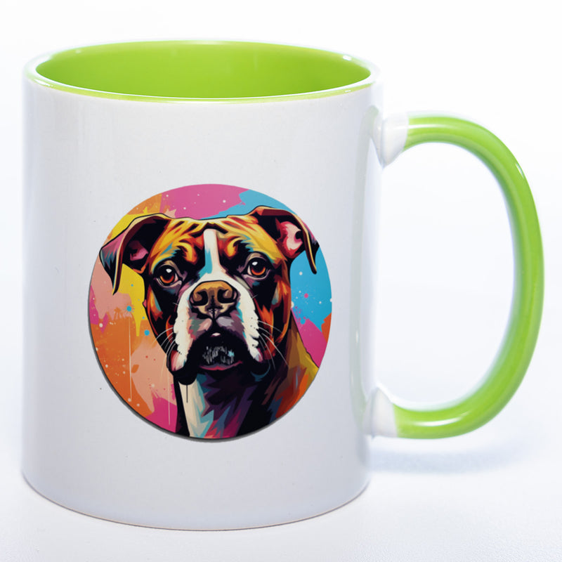 Mug Art Tasse mit Boxer Motiv 3 & wahlweise mit NAMEN - Kaffeetasse StickyWorld Exclusive