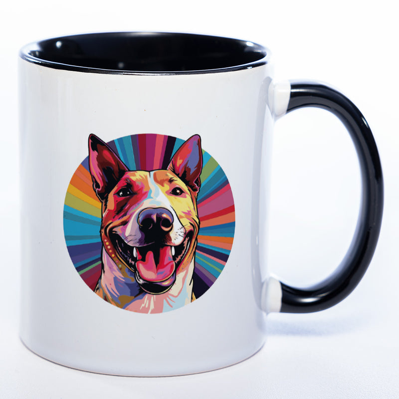 Mug Art Tasse mit Bullterrier Motiv & wahlweise mit NAMEN- Kaffeetasse StickyWorld Exclusive