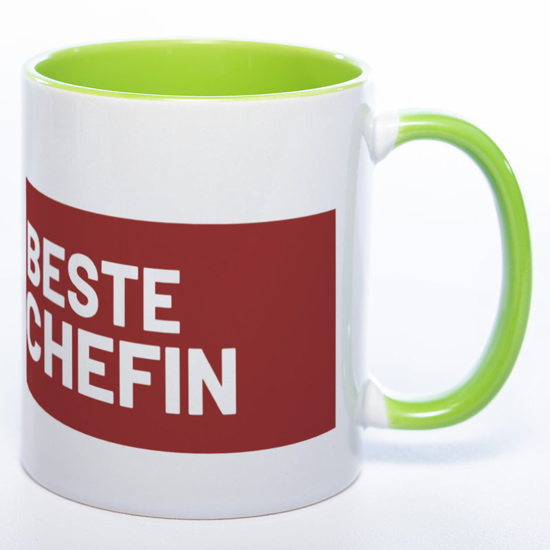 Tasse "Beste Chefin" mit Foto (HD Druck) | Jetzt selbst gestalten! Spülmaschinenfest