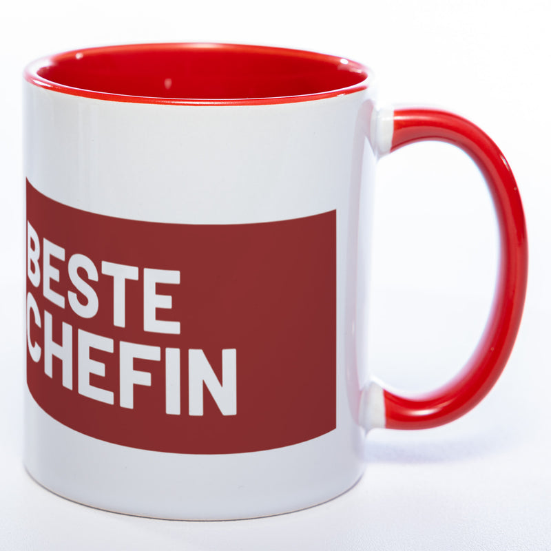 Tasse "Beste Chefin" mit Foto (HD Druck) | Jetzt selbst gestalten! Spülmaschinenfest