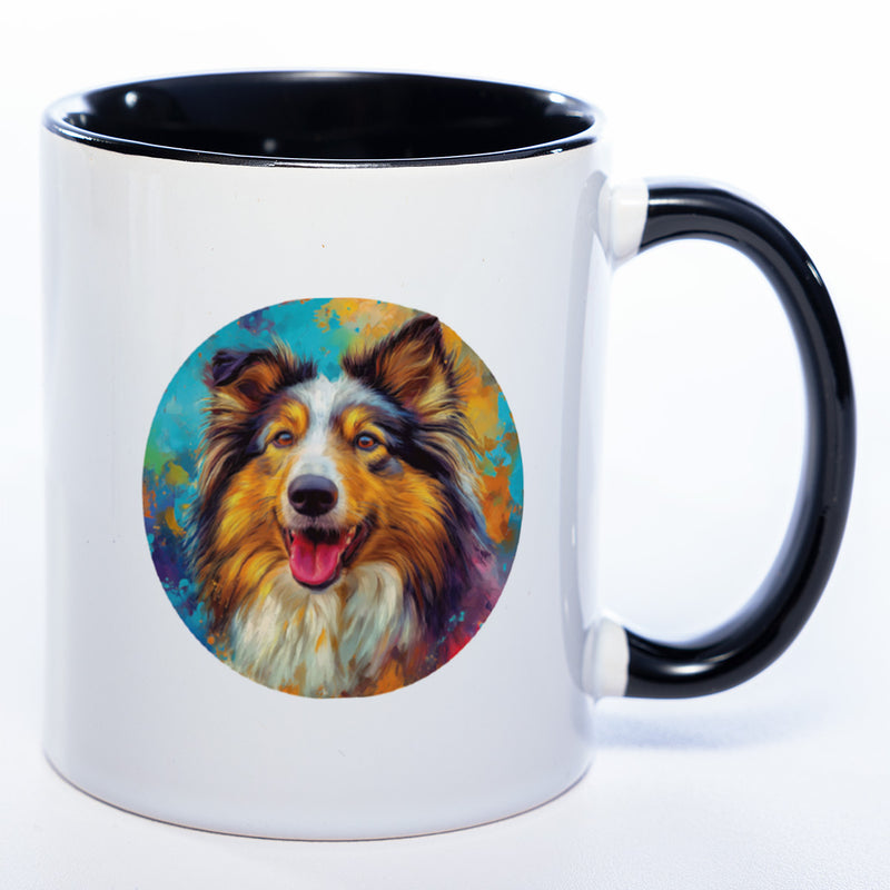 Mug Art Tasse mit Collie & wahlweise mit NAMEN - Kaffeetasse StickyWorld Exclusive