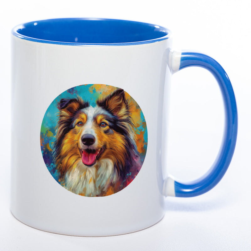 Mug Art Tasse mit Collie & wahlweise mit NAMEN - Kaffeetasse StickyWorld Exclusive