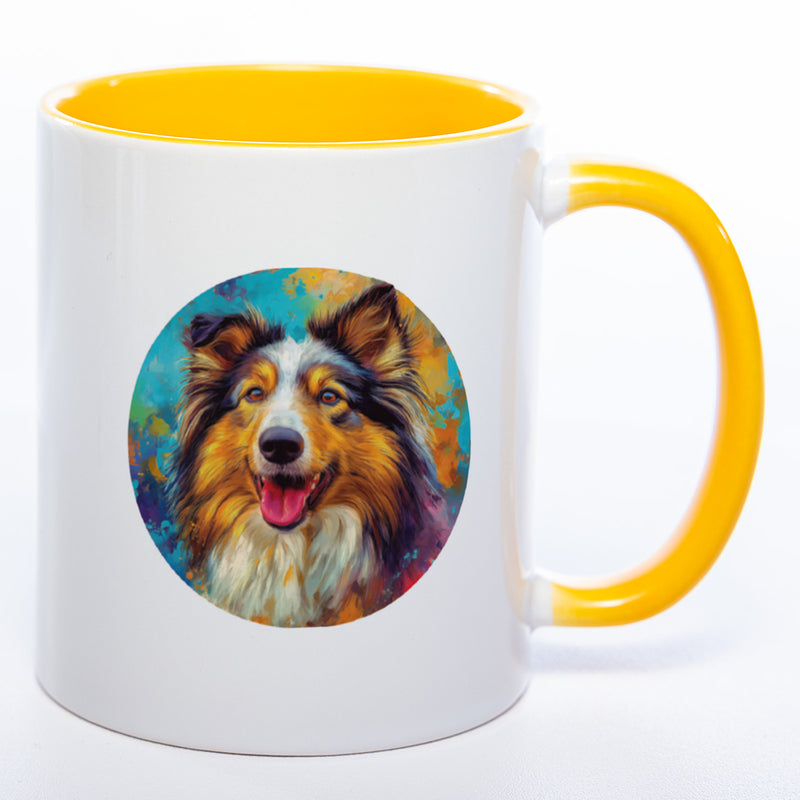 Mug Art Tasse mit Collie & wahlweise mit NAMEN - Kaffeetasse StickyWorld Exclusive