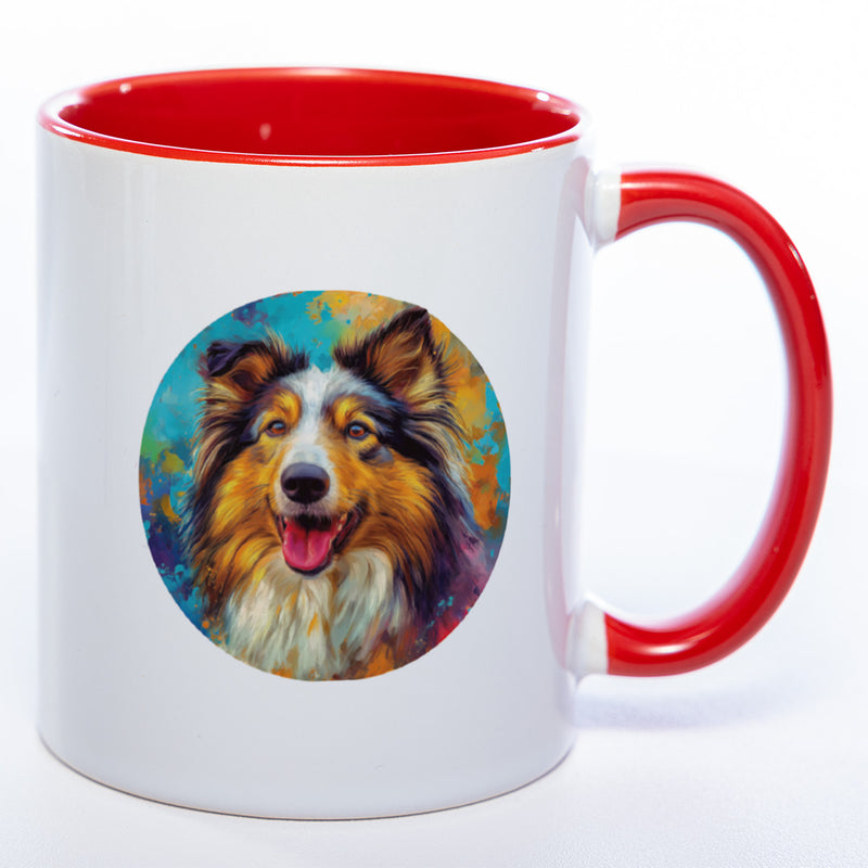 Mug Art Tasse mit Collie & wahlweise mit NAMEN - Kaffeetasse StickyWorld Exclusive
