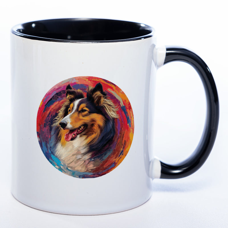 Mug Art Tasse mit Collie Motiv 2 & wahlweise mit NAMEN - Kaffeetasse StickyWorld Exclusive