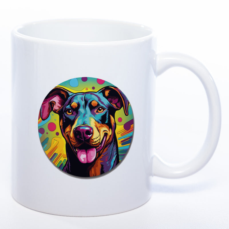 Mug Art Tasse mit Dobermann Motiv 3 wahlweise mit NAME - Kaffeetasse StickyWorld Exclusive
