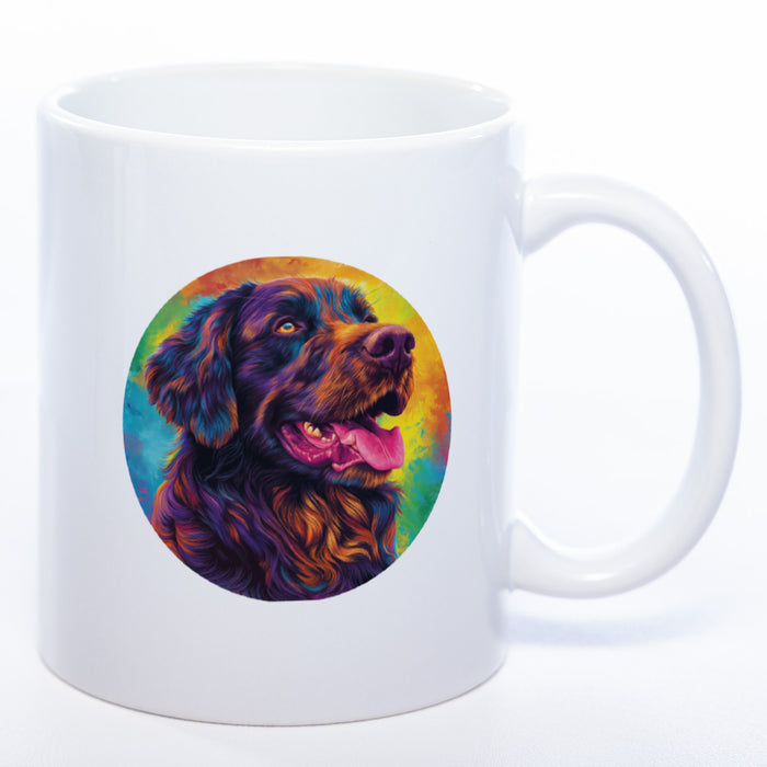 Mug Art Tasse mit Flat coated Retriever Motiv 2 & wahlweise mit NAMEN - Kaffeetasse StickyWorld Exclusive