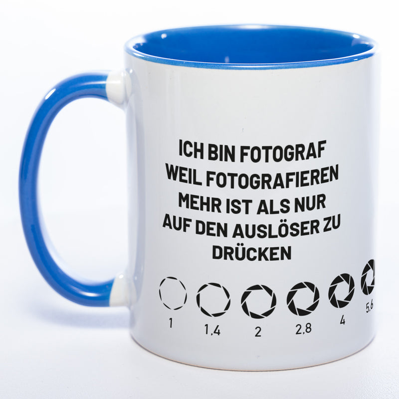 Spülmaschinenfeste Tasse "Fotograf" mit Foto (HD Druck) | Jetzt selbst gestalten!