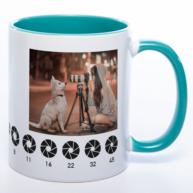 Spülmaschinenfeste Tasse "Fotograf" mit Foto (HD Druck) | Jetzt selbst gestalten!