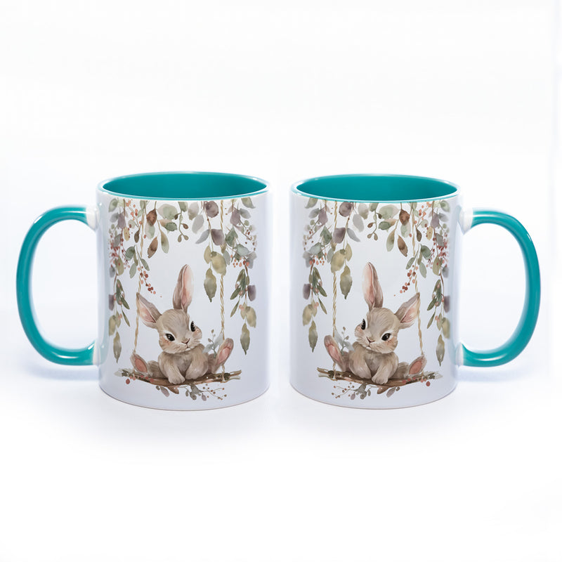 Motiv-Tasse Häschen- süße Kaffeetasse in vielen Farben - spülmaschinenfest