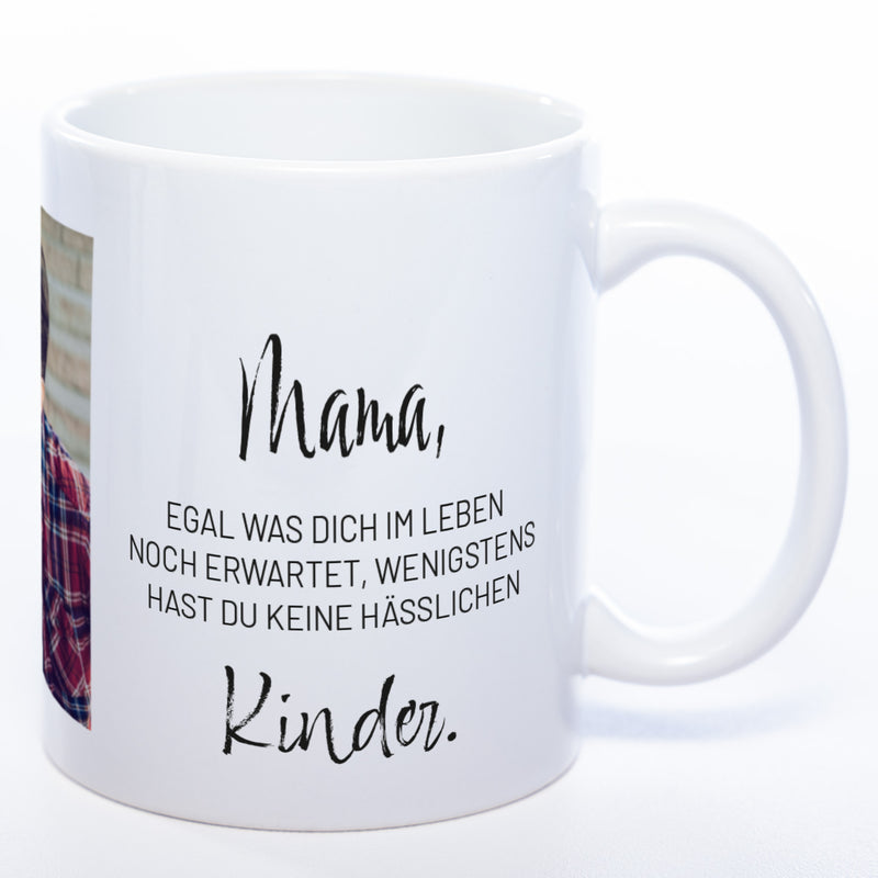 Spülmaschinenfeste Tasse "Mama" mit Foto (HD Druck) | Jetzt selbst gestalten!