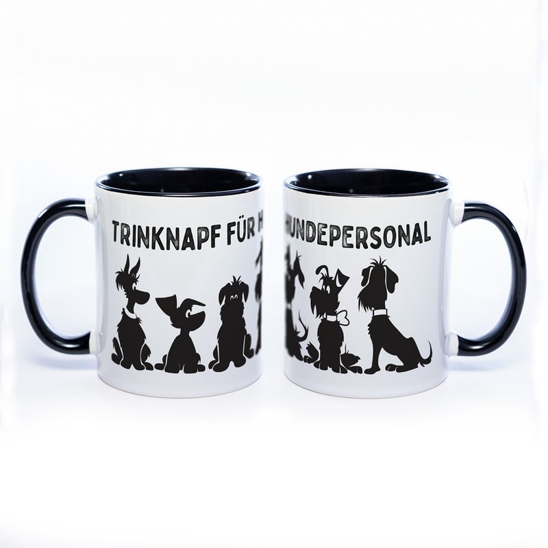 Trinknapf für Hundepersonal - spülmaschinenfeste Motiv-Kaffeeasse in vielen Farben