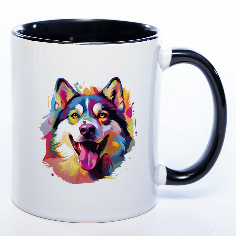 Mug Art Tasse mit Husky wahlweise mit NAME - Kaffeetasse StickyWorld Exclusive