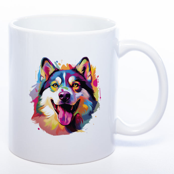 Mug Art Tasse mit Husky wahlweise mit NAME - Kaffeetasse StickyWorld Exclusive