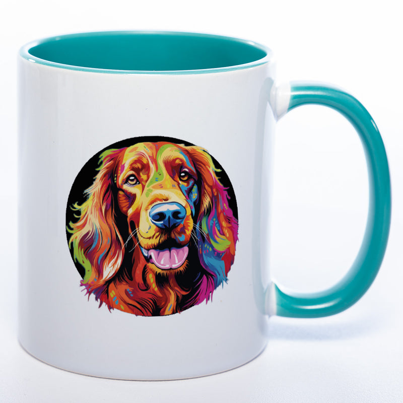 Mug Art Tasse mit Irish Setter Motiv wahlweise mit NAME - Kaffeetasse StickyWorld Exclusive