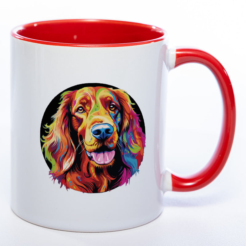 Mug Art Tasse mit Irish Setter Motiv wahlweise mit NAME - Kaffeetasse StickyWorld Exclusive