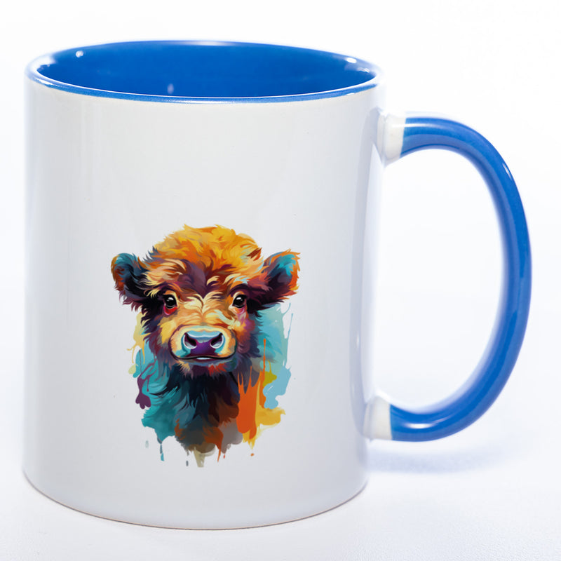 Mug Art Tasse mit Kuh Motiv  & wahlweise mit NAME - spülmaschinenfest