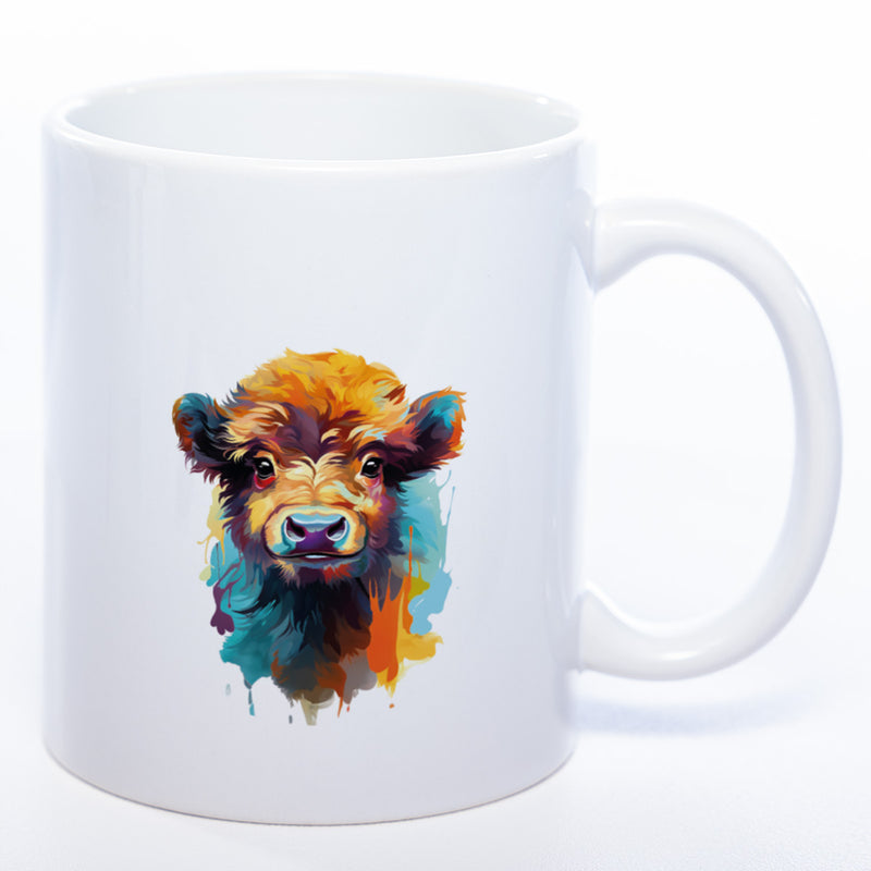 Mug Art Tasse mit Kuh Motiv  & wahlweise mit NAME - spülmaschinenfest