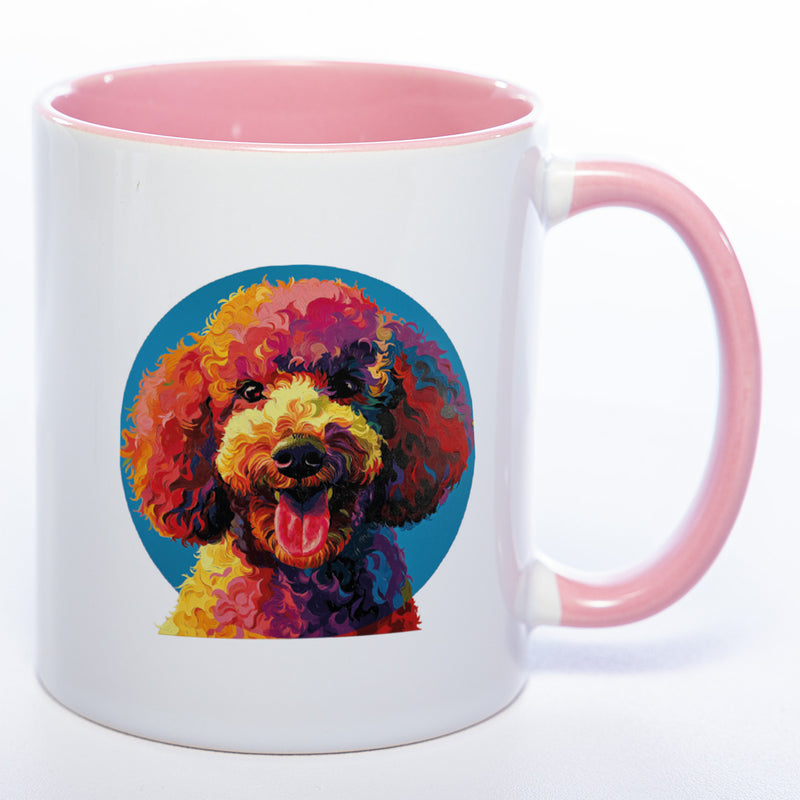 Mug Art Tasse mit Königspudel Motiv & wahlweise mit NAME - Kaffeetasse StickyWorld Exclusive