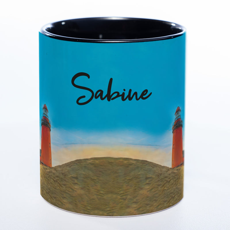 Tasse mit Leuchtturm und Deinem Namen - Tolle Geschenkidee - spülmaschinenfest
