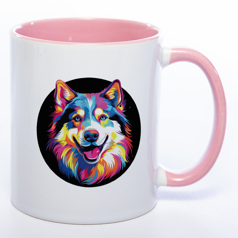 Mug Art Tasse mit Malamute Motiv 2 wahlweise mit NAME - Kaffeetasse StickyWorld Exclusive