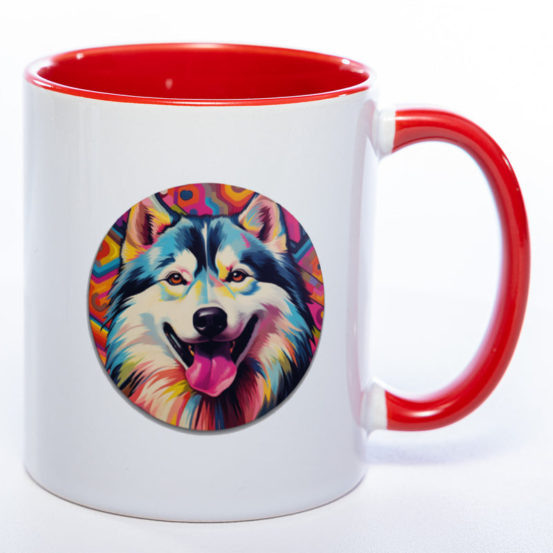 Mug Art Tasse mit Malamute Motiv 3 wahlweise mit NAME - Kaffeetasse StickyWorld Exclusive