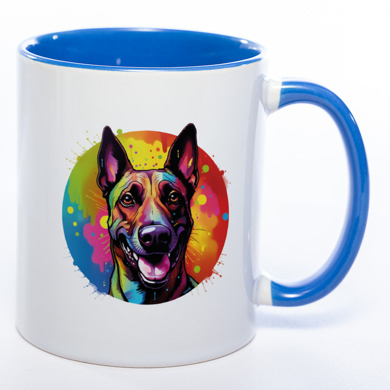 Mug Art Tasse mit Malinois wahlweise mit NAME - Kaffeetasse StickyWorld Exclusive
