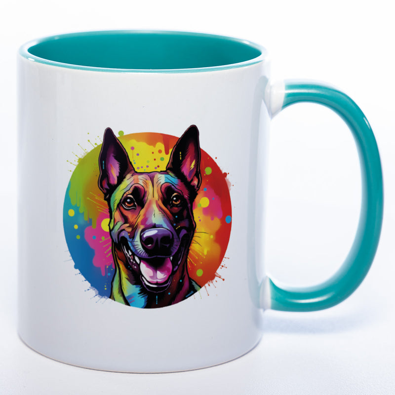 Mug Art Tasse mit Malinois wahlweise mit NAME - Kaffeetasse StickyWorld Exclusive