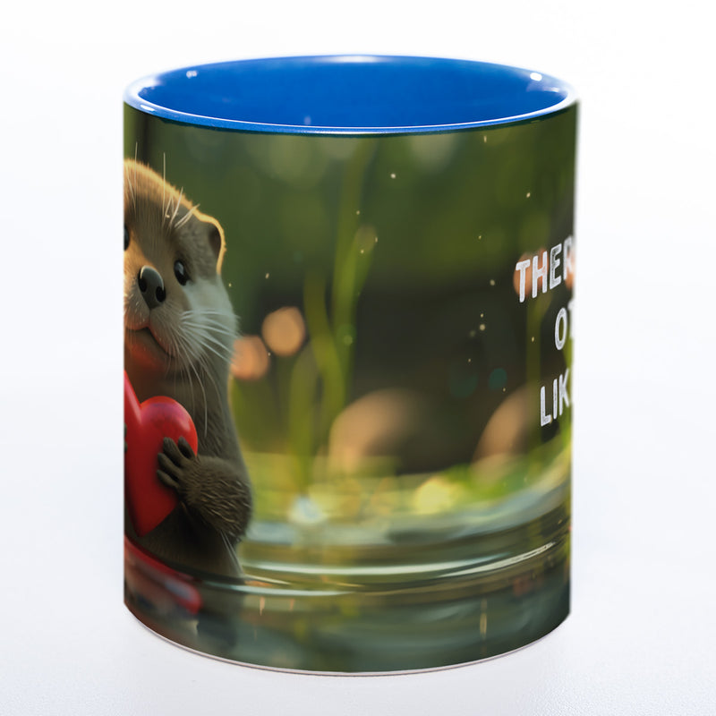 Spülmaschinenfeste Motiv-Tasse mit Otter Motiv 3 und 2 Liebessprüchen zur Auswahl - süße Kaffeetasse