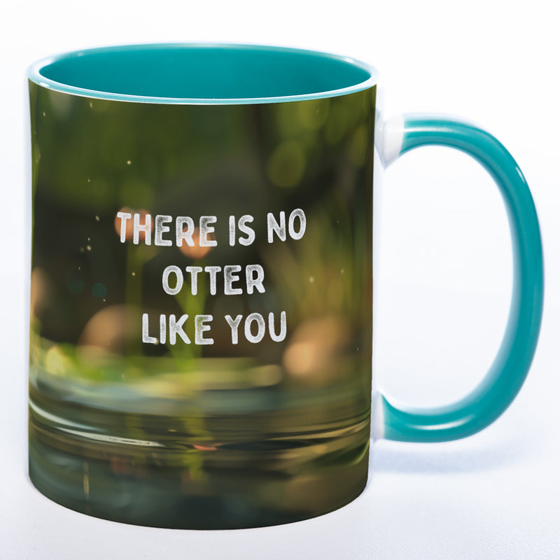 Spülmaschinenfeste Motiv-Tasse mit Otter Motiv 3 und 2 Liebessprüchen zur Auswahl - süße Kaffeetasse