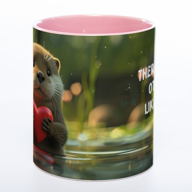 Spülmaschinenfeste Motiv-Tasse mit Otter Motiv 3 und 2 Liebessprüchen zur Auswahl - süße Kaffeetasse