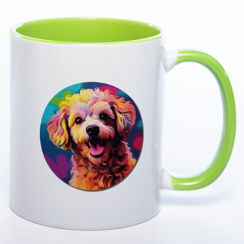 Mug Art Tasse mit Pudel  Motiv 2 & wahlweise mit NAMEN - Kaffeetasse StickyWorld Exclusive