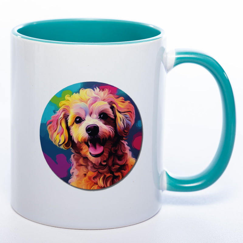 Mug Art Tasse mit Pudel  Motiv 2 & wahlweise mit NAMEN - Kaffeetasse StickyWorld Exclusive