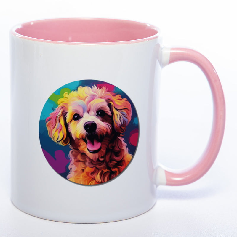 Mug Art Tasse mit Pudel  Motiv 2 & wahlweise mit NAMEN - Kaffeetasse StickyWorld Exclusive