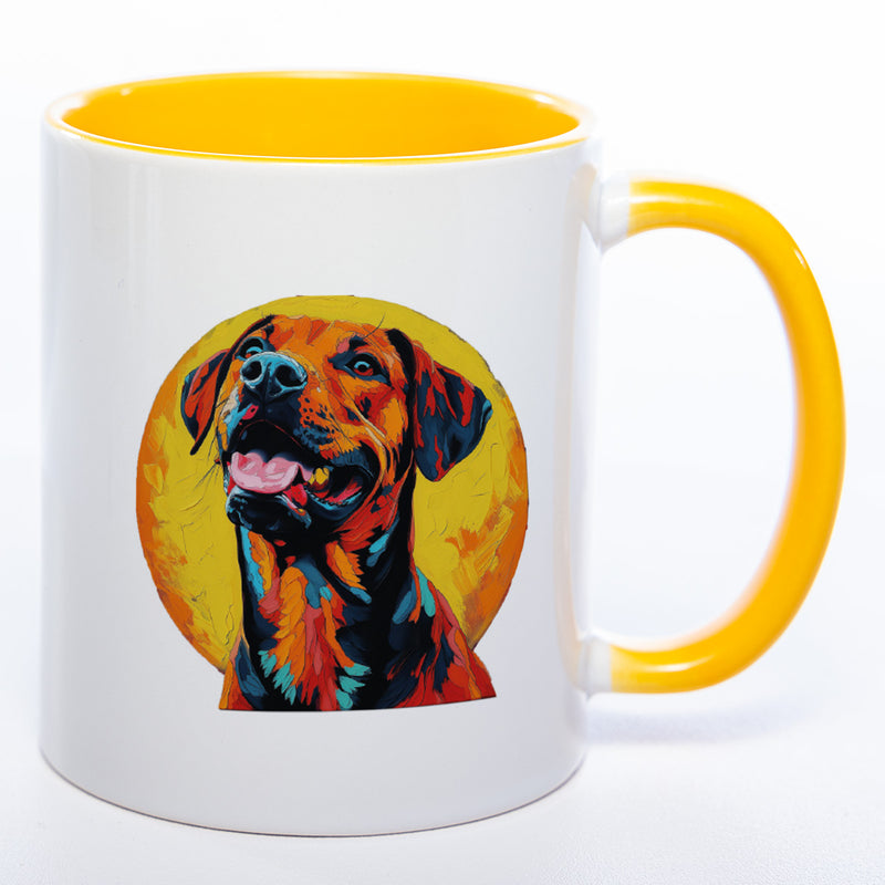 Mug Art Tasse mit Rhodesian Ridgeback Motiv 4 & wahlweise mit NAMEN- Kaffeetasse StickyWorld Exclusive