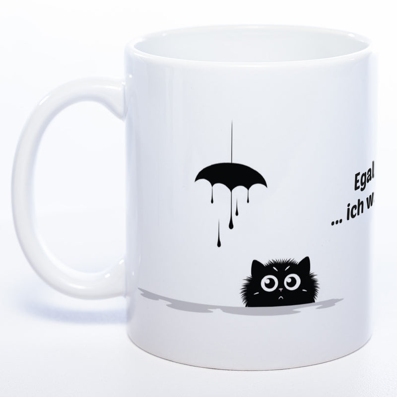 Egal was ... ich wars nicht - spülmaschinenfeste Katzen Motiv-Tasse  - süße Kaffeetasse in vielen Farben