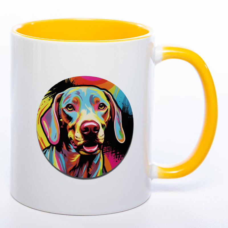Mug Art Tasse mit Weimaraner wahlweise mit NAME- Kaffeetasse StickyWorld Exclusive