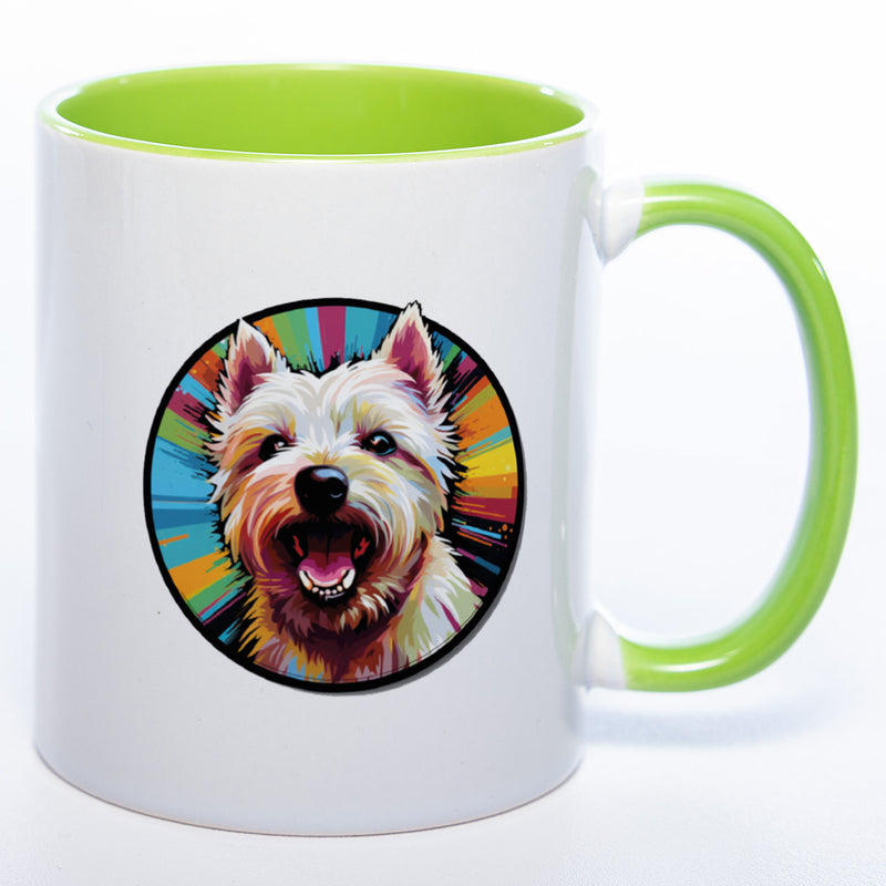 Mug Art Tasse mit Westhighland Terrier & wahlweise mit NAMEN - Kaffeetasse StickyWorld Exclusive