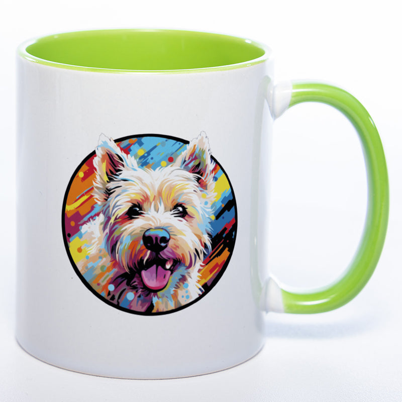 Mug Art Tasse mit Westhighland Terrier Motiv 3 & wahlweise mit NAMEN - Kaffeetasse StickyWorld Exclusive