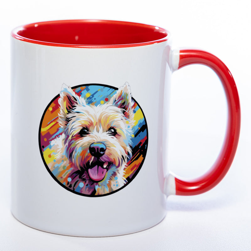 Mug Art Tasse mit Westhighland Terrier Motiv 3 & wahlweise mit NAMEN - Kaffeetasse StickyWorld Exclusive