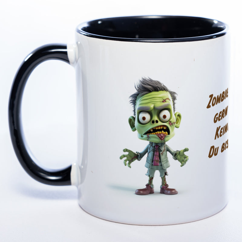 Zombie Tasse "Zombies fressen gern Gehirn..." - exclusive Kaffeetasse spülmaschinenfest