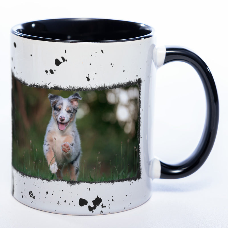 Tasse mit Crazydog und eigenem Foto in 3 Varianten - Tolle Geschenkidee - spülmaschinenfest