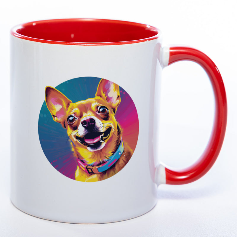 Mug Art Tasse mit Chihuahua & wahlweise mit NAMEN - Kaffeetasse StickyWorld Exclusive