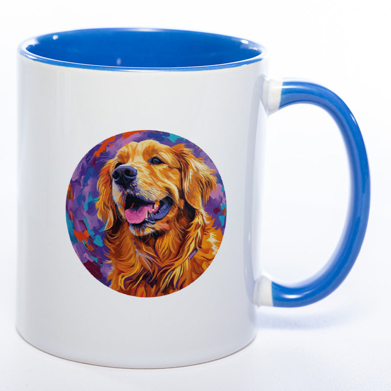 Mug Art Tasse mit Golden Retriever Motiv 3 & wahlweise mit NAME - Kaffeetasse StickyWorld Exclusive